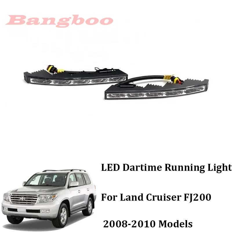 Auto Predný Nárazník Hmlové Svetlo DRL LED Denne Svetla Beží Lampa Pre TOYOTA Land Cruiser FJ200 2008 2009 2010
