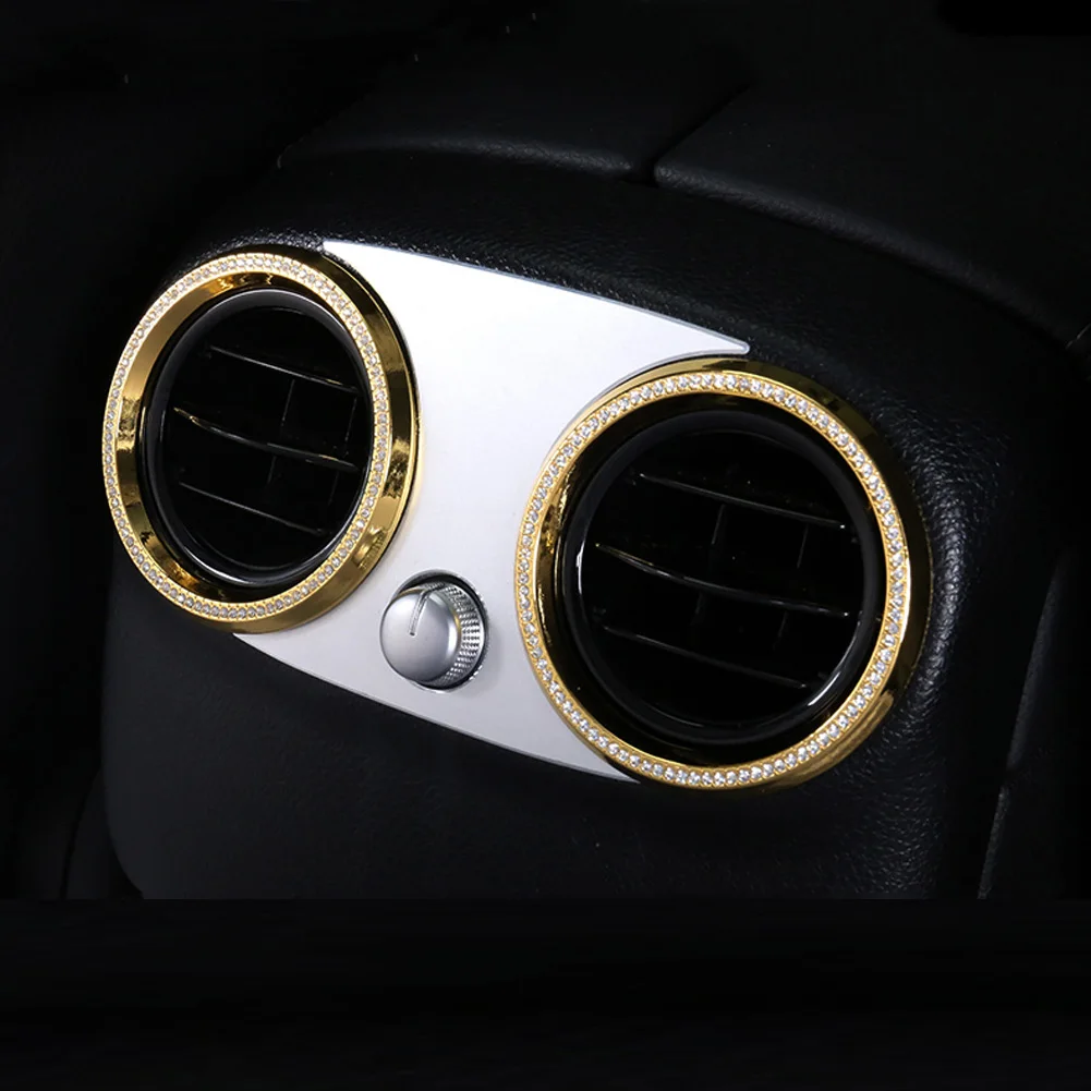 Auto Príslušenstvo Zadné Riadok Klimatizácia Ventilačné Krúžok Diamond Výbava Kryt Pre Mercedes Benz W213 W205 X253 E C GLC Triedy-2020