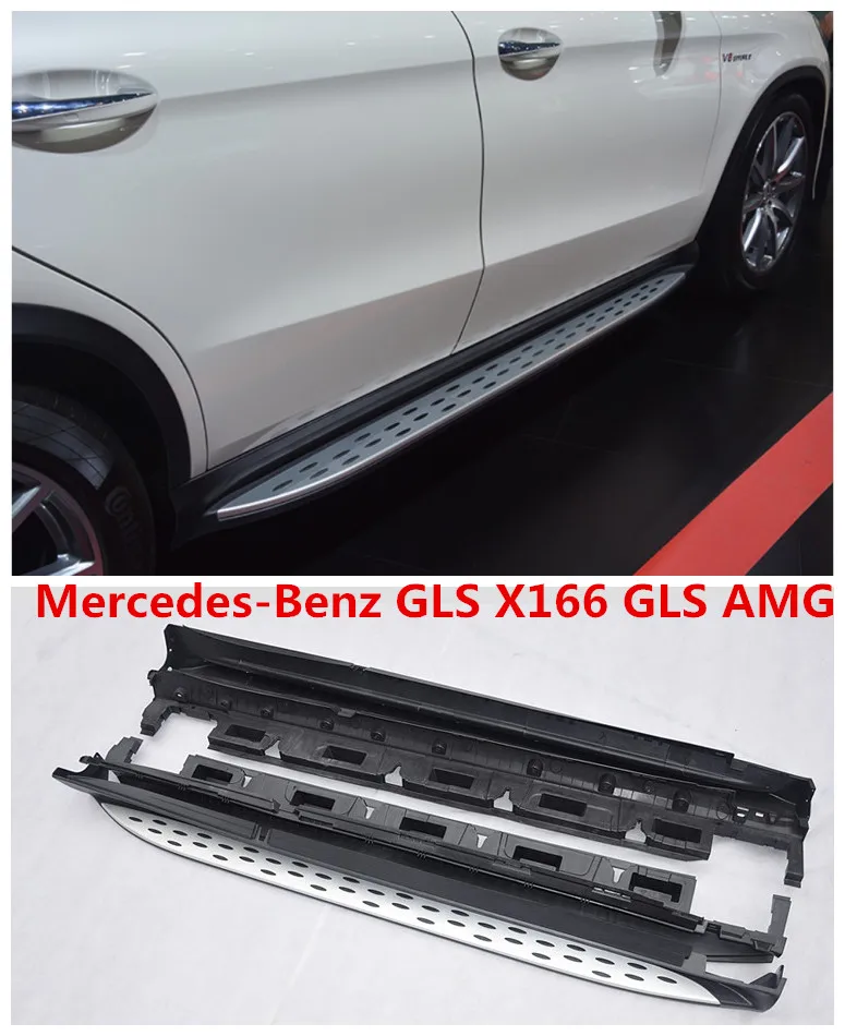Auto stupačiek Auto Strane Krok Bar Pedále Pre Mercedes-Benz GLS X166 AMG GLS350-GLS500 2016.2017 Vysoká Kvalita Nové Nerf Bary