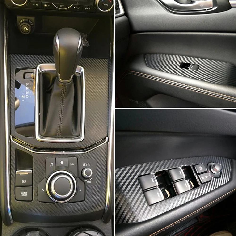 Auto-Styling 3D 5D Uhlíkových Vlákien Interiéru Vozidla stredovej Konzoly Zmena Farby Liatie Nálepky, Nálepky Na Mazda cx-5 2017-2020