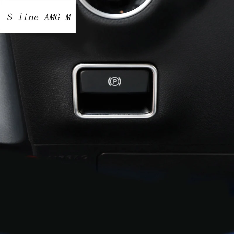 Auto Styling nohy brzdy uvoľnite spínač dekorácie Auto Elektronickej ručnej brzdy box Na Mercedes Benz GLA CLA A, Trieda B, C117 X156