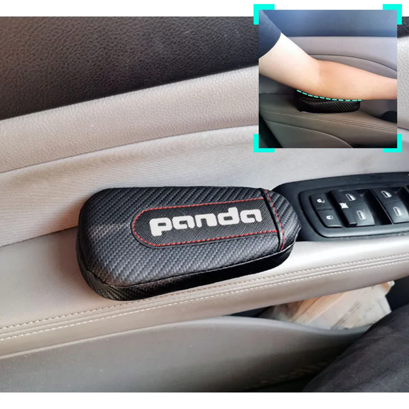 Auto Styling pre Fiat Panda 1pc Uhlíkových Vlákien Kože Nôh Vankúš Koleno Podložky Opierkou Pad Interiéru Auto Príslušenstvo