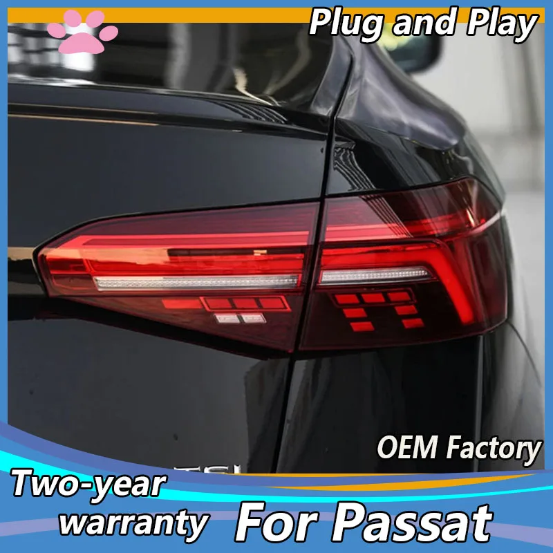 Auto Styling pre Nový VW NÁS Passat LED zadné svetlo 2019-2020 Passat LED zadné lampy DRL+Dynamické Zase Signál+Brzdové+Zadnej strane