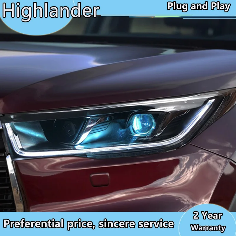 Auto Styling pre Toyota-2017 Highlander Reflektor LED Reflektor LED dynamický zase signál svetlometu Príslušenstvo