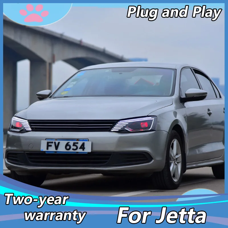 Auto Styling pre VW Jetta Svetlomety 2011-2018 Jetta mk6 LED Reflektor Dynamického Signálu Led Drl Hid Bi Xenon Auto Príslušenstvo