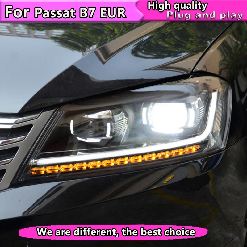 Auto Styling pre VW Passat B7 EUR Verson 2012-2016 Svetlomety Dynamické zase signál Passat B7 Svetlometu DRL H7 Hid Bi Xenon Lúč