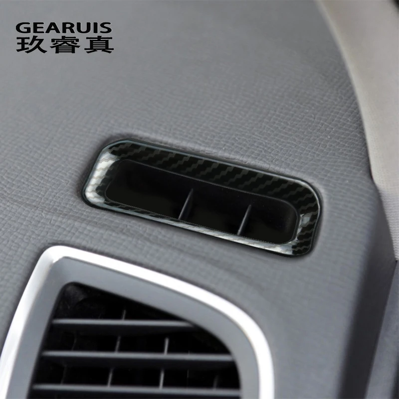 Auto Styling Uhlíkových Vlákien Auto klimatizácia Zásuvky Rám výzdoba Zahŕňa Nálepky výbava Volvo XC60 Interiéru Auto Príslušenstvo