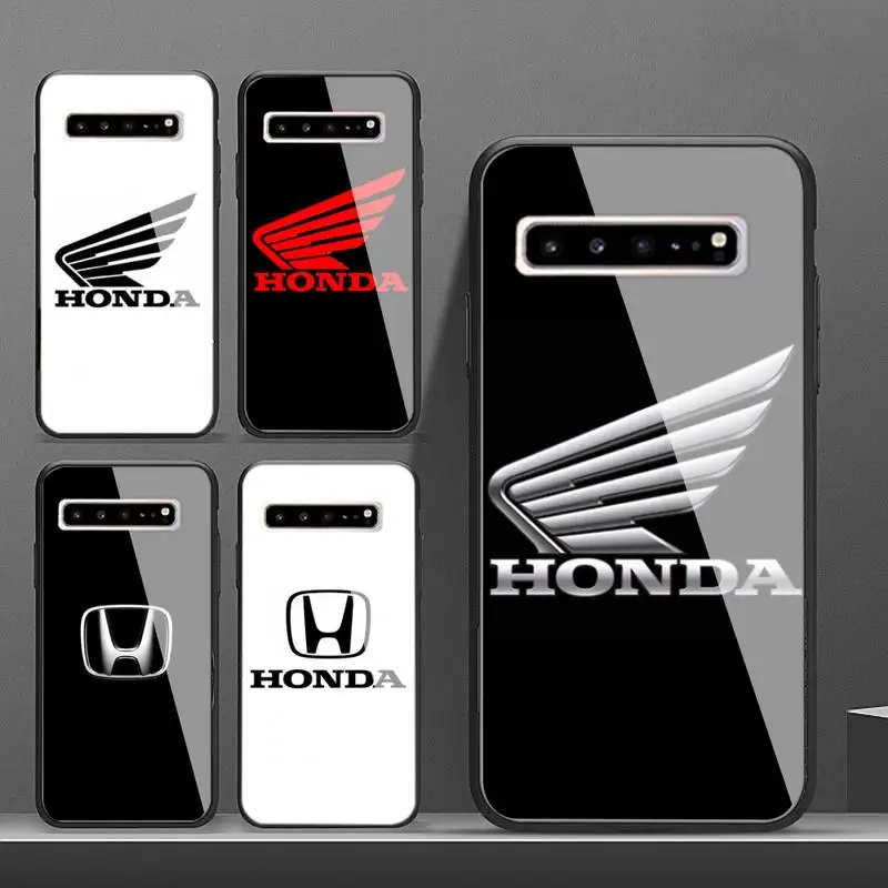 Auto značky HONDA Telefón puzdro Pre Galaxy Tvrdeného Skla Prípadoch sa Vzťahujú Na S10 S9 S8 S7 S6edge Plus TPU Kryt