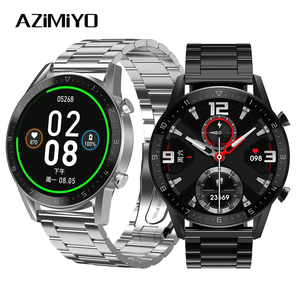 AZiMiYO kovové Smart Hodinky 92 Mužov Podporu Prijať a Uskutočniť Hovor Výškomer Sledovať Pohyb Kompas Prehrávanie Hudby GPS Smartwatch