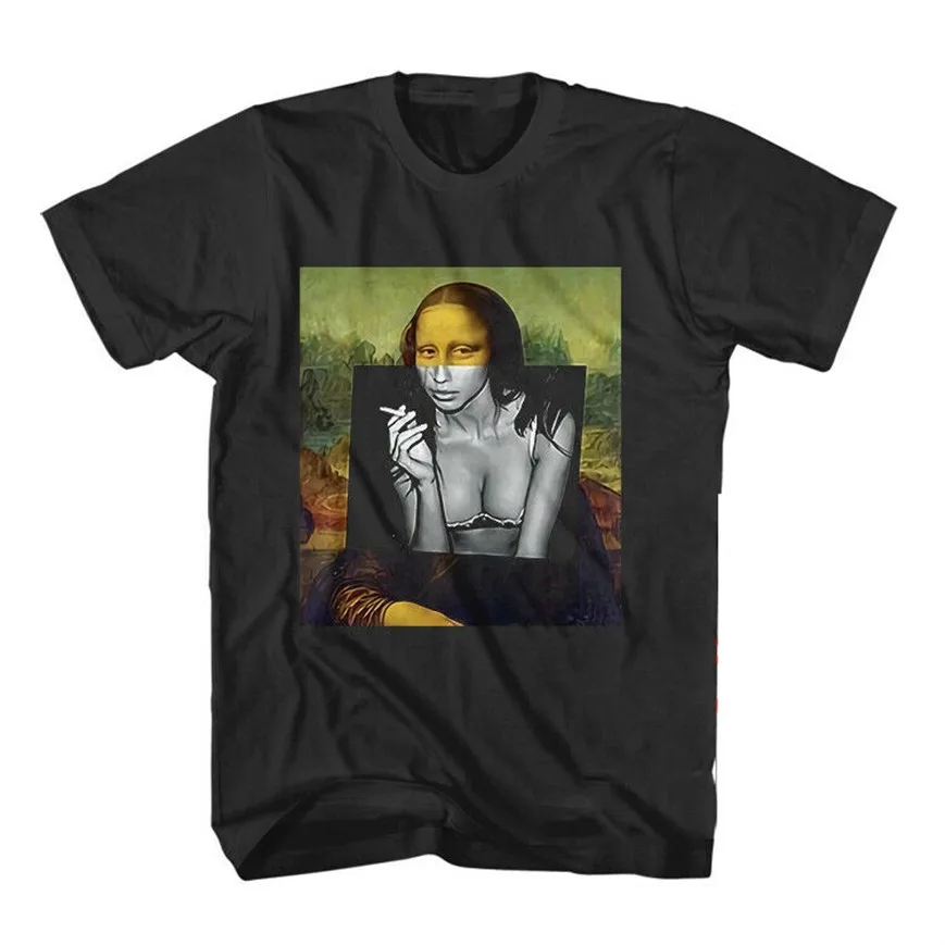 Banksy Renesancie Mona Lisa Pouličných Umelcov T-shirt Mužov Bavlna Krátky Rukáv Tričko Zábavné Tee Tričko Harajuku