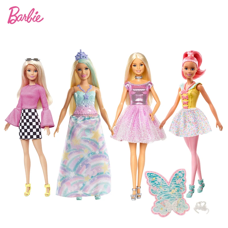 Barbie Fashionistas Bábiku, banány, Ananás, Pop, všetko najlepšie k Narodeninám Bábiky Dreamtopia Princess Fairy Bábika s Krídlami Hračka pre Grile Darček