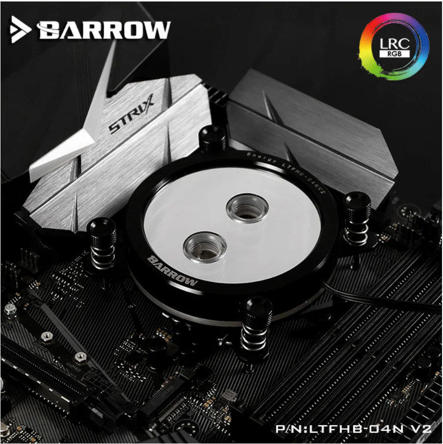 Barrow LTFHB-04N-V2, Pre Intel Lga115x CPU Vody Bloky Zrkadlo Extrémne, LRC RGB v2 Akryl Microcutting Microwaterway