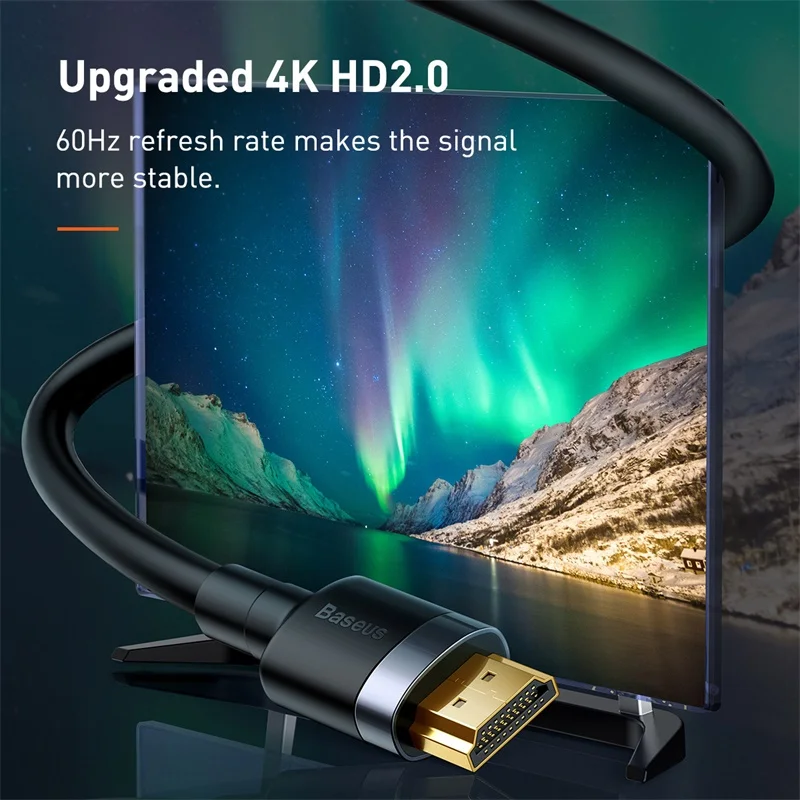 Baseus kompatibilný s HDMI Kábel 4K HD 4k HD Kábel pre PS4 TV rozvodnej skrinky Rozdeľovača 4K 60Hz Ultra HD kompatibilný s HDMI Video Cabo