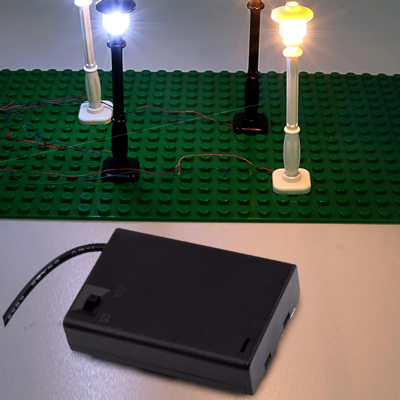 Batéria box s USB Napájací port pre Technológiu bloky a Stavebné bloky pin LED svetla kit