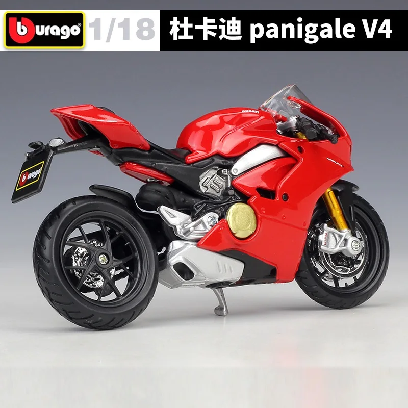 Bburago 1:18 Ducati Panigale V4 Červená Diecast Model Motocykla Hračka Bicykli