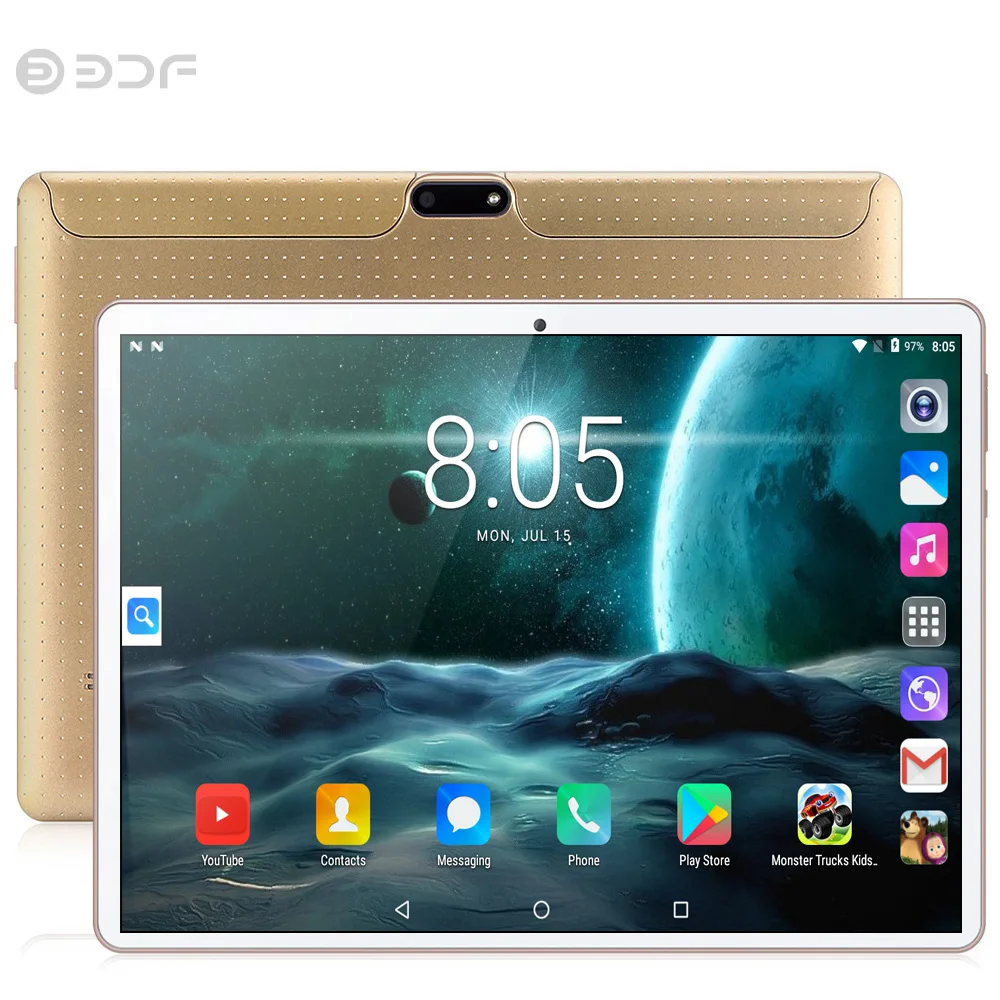 BDF Pôvodný 10 Palcový 3G Hovoru Tablet Pc Android 7.0 Google Trhu Quad Core Bluetooth, GPS, WiFi Tablety 3G Dual SIM Kariet