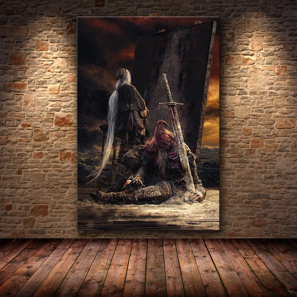 Bez rámu Hra Plagát, Dekorácie, Maliarstvo, z Dark Souls 3 v HD Plátno plátno maliarske umenie plagáty a výtlačky
