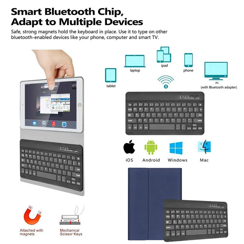 Bezdrôtová Bluetooth Klávesnica Prípade Huawei Mediapad M5 Lite 10 10.1 BAH2-W09 L09 W19 Tablet Kryt Klávesnice pre Huawei M5 10.1