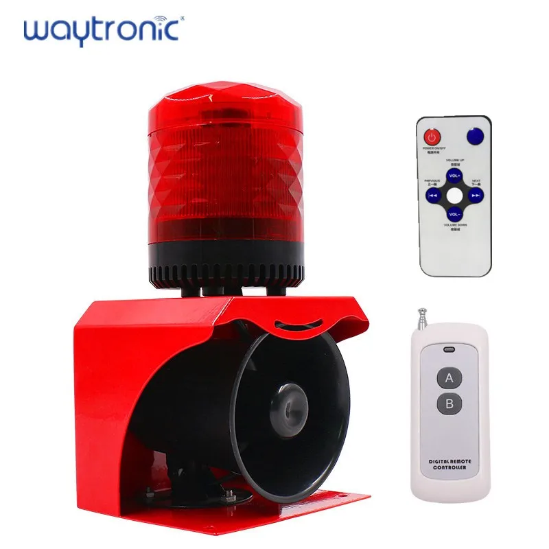 Bezdrôtové diaľkové ovládanie zvukový-svetelný alarm horn prijíma acousto-optické kontrolné technológie, ovládanie prístroja na diaľku