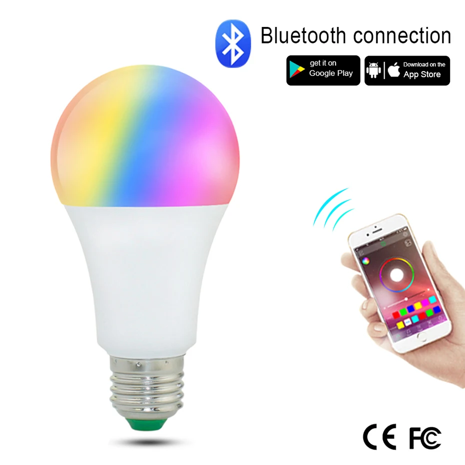 Bezdrôtový Bluetooth Farbu Meniace LED Žiarovky AC85-265V E27 Lampada RGB LED Reflektor Kúzlo Svetla, Žiarovky Lampy APP Control