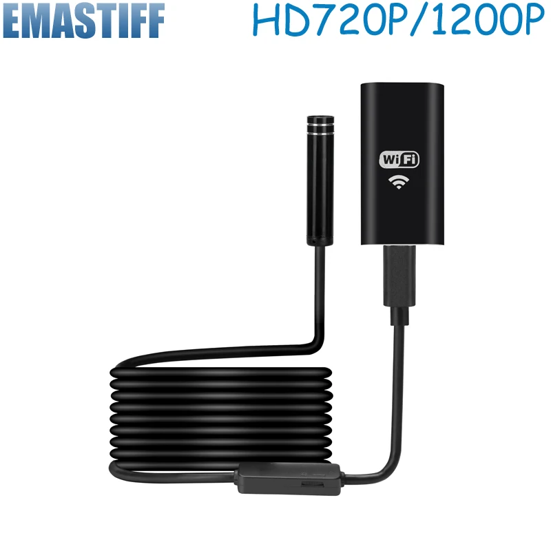 Bezdrôtový WIFI Endoskopu Fotoaparát Vodotesný Inšpekcie Mini Kamera 8mm USB Endoskop Borescope Pre Iphone PC Android IOS APLIKÁCIE