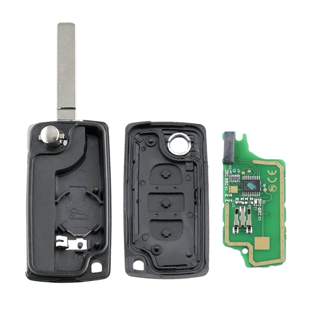 BHKEY 3 Tlačidlá svetlo CE0536 Auto Diaľkové Kľúča na Citroen C2 C3 C4 C5 C6 C8 Smart Auto Tlačidlo FSK alebo POŽIADAŤ Flip Kľúč pre Auto