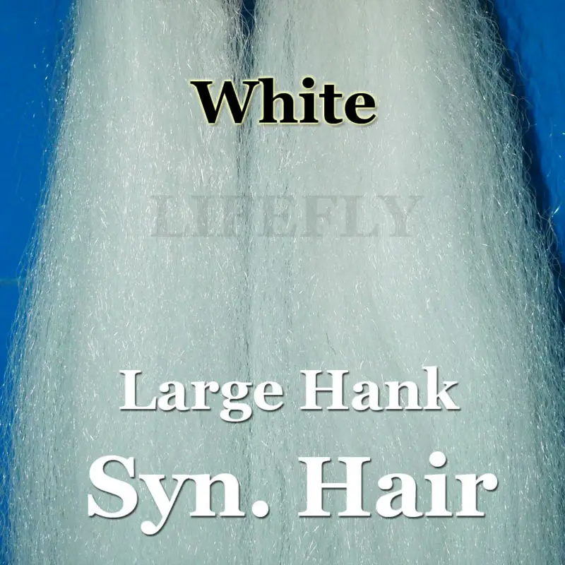 Biela Farba / Veľkých Hank Syntetické Vlasy, Super Vlasy, Syn. Vláknina, Lietať Viazanie, Bucktail Prípravok, Lákať, Takže