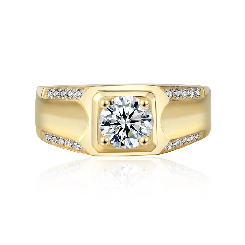 Biele 14 karátové Zlato Diamantové Šperky Krúžok pre Mužov Jemné Bijoux Femme Šperky Anillos Mujer Striebro 925 Šperky Bizuteria Drahokam Krúžok