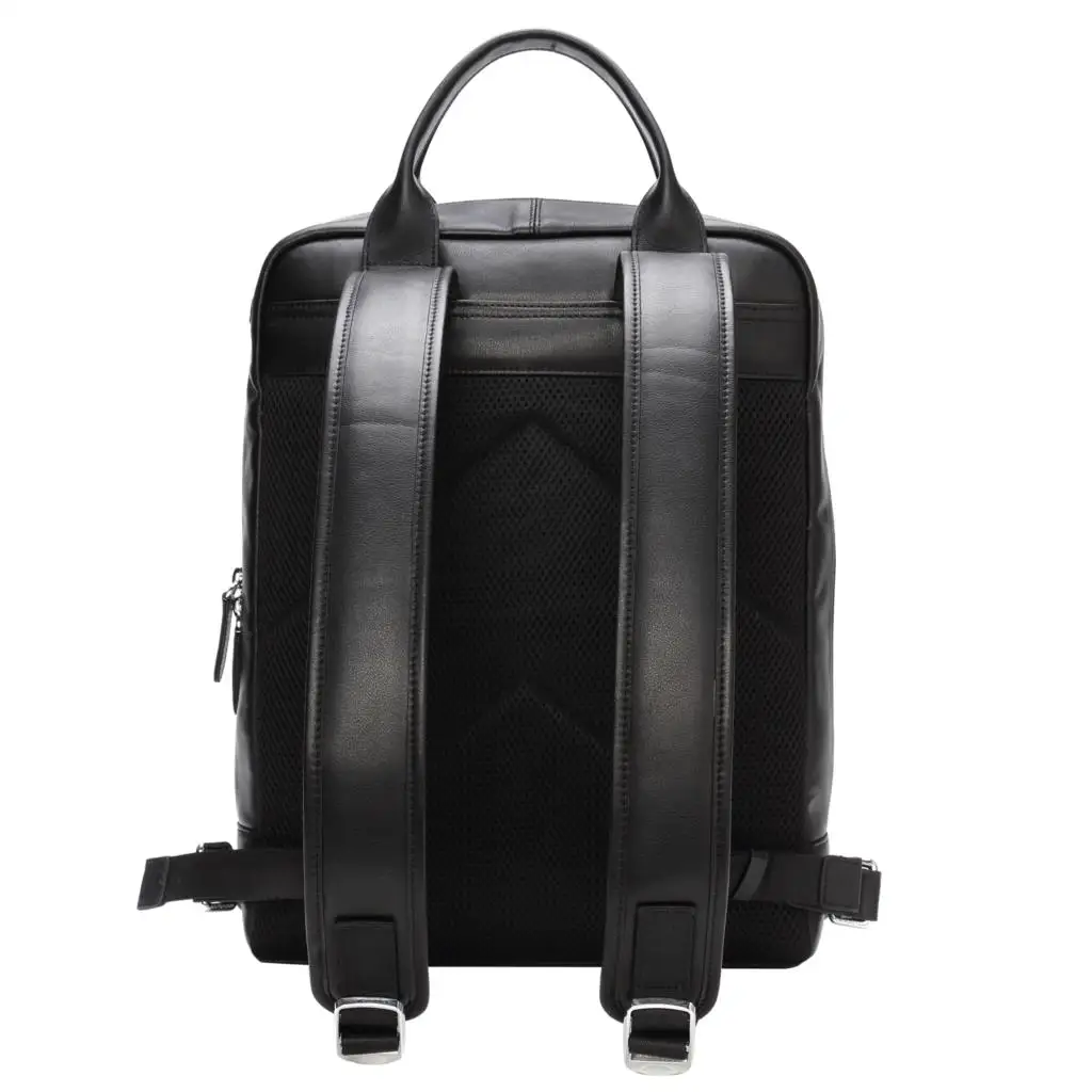 Bison Denim Fashion Slim Laptop Backpack Mužov 15.6 palce Úrad Práce Mužov Batoh Business Taška Čierna Originálne Kožené Batoh Tenké