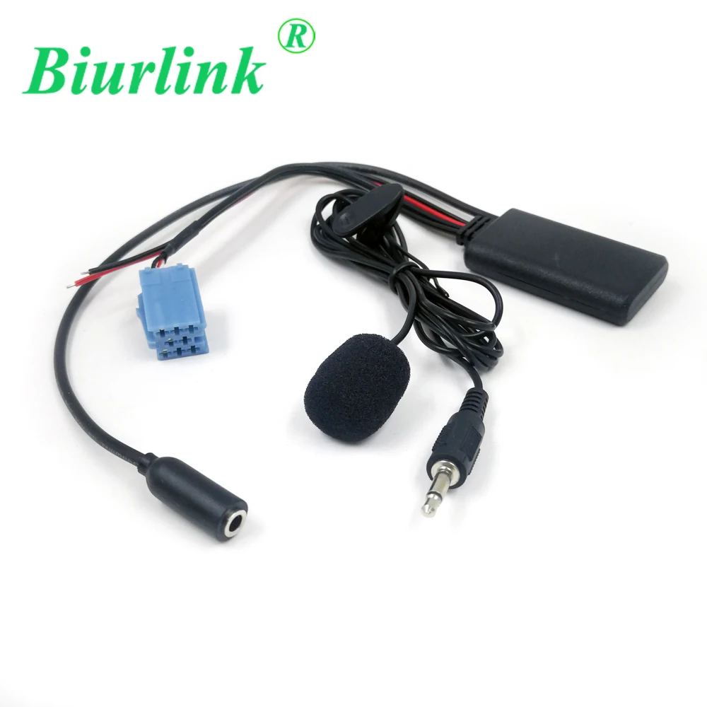 Biurlink Pre Blaupunkt Rádio 8Pin Mini ISO Port, 3.5 MM Audio Aux In Bluetooth Mikrofón pre Volkswagen pre Audi pre Becker