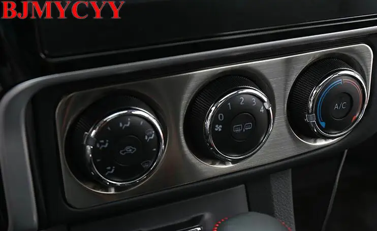 BJMYCYY Auto styling Automobilov, klimatizácia gombík úprava panel dekorácie rám Pre Toyota corolla 2017 príslušenstvo