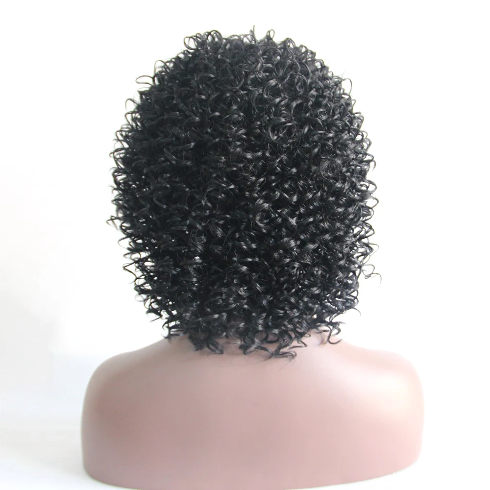 Black Parochne Kinky Afro Kučeravé Vlasy Cosplay Parochne Syntetické Vlasy Tepelne Odolné Vlasy Parochňa na Čierne Ženy & Mužov