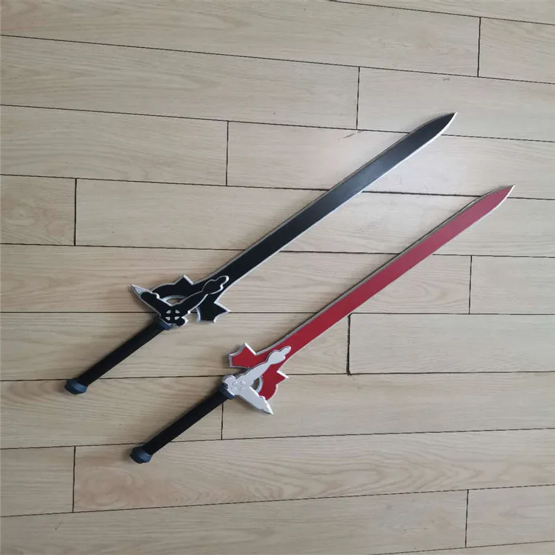 Black vs Červená Cosplay Prop Zbraň SAO Sword Art Online Tmavé Elucidator Kirito Kirigaya Meč Kirigaya Kazuto Cosplay PU Prop 79 cm