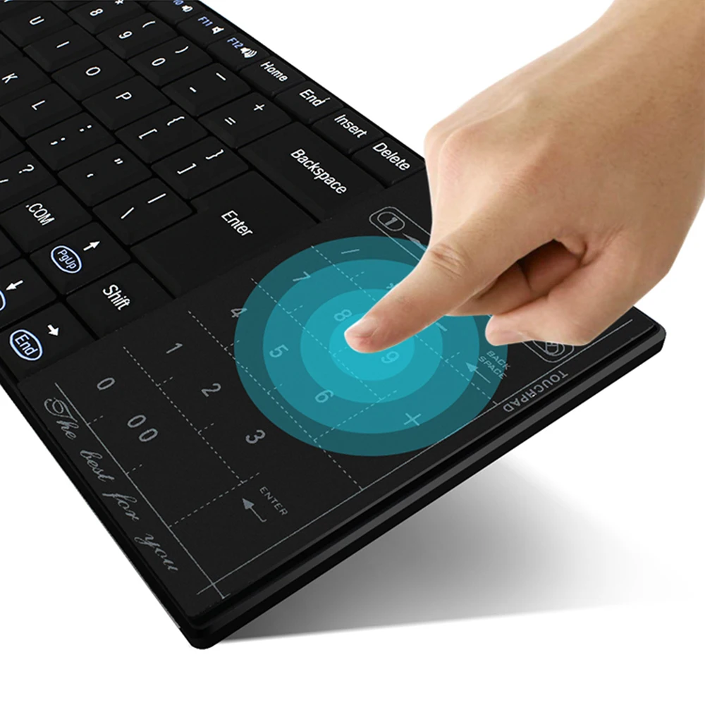Bluetooth, Počítač, Klávesnica Touchpad Wireless Multi Funtion Keybord Touch Mouse Pad PC Office Hráč Klávesnica Pre Xiao Telefón iPad