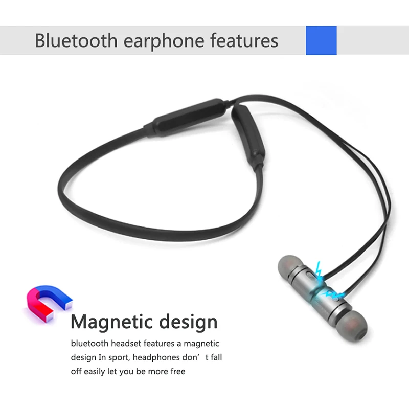 Bluetooth Slúchadlá Bezdrôtové Slúchadlá Bluetooth Športové Headset Basy neckband slúchadlá s Mikrofónom pre mobilné telefóny xiao podľa FBYEG