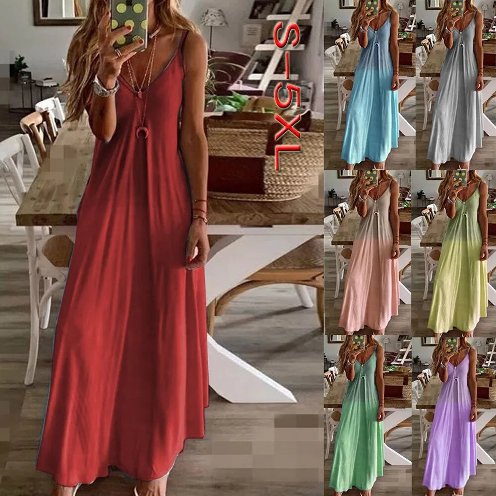 Boho Letné Šaty Žien Multicolor tvaru Maxi Šaty, Dlhé Šaty pre Ženy, Plus Veľkosť Oblečenie Sexy Party Žena Šaty Nové Šaty