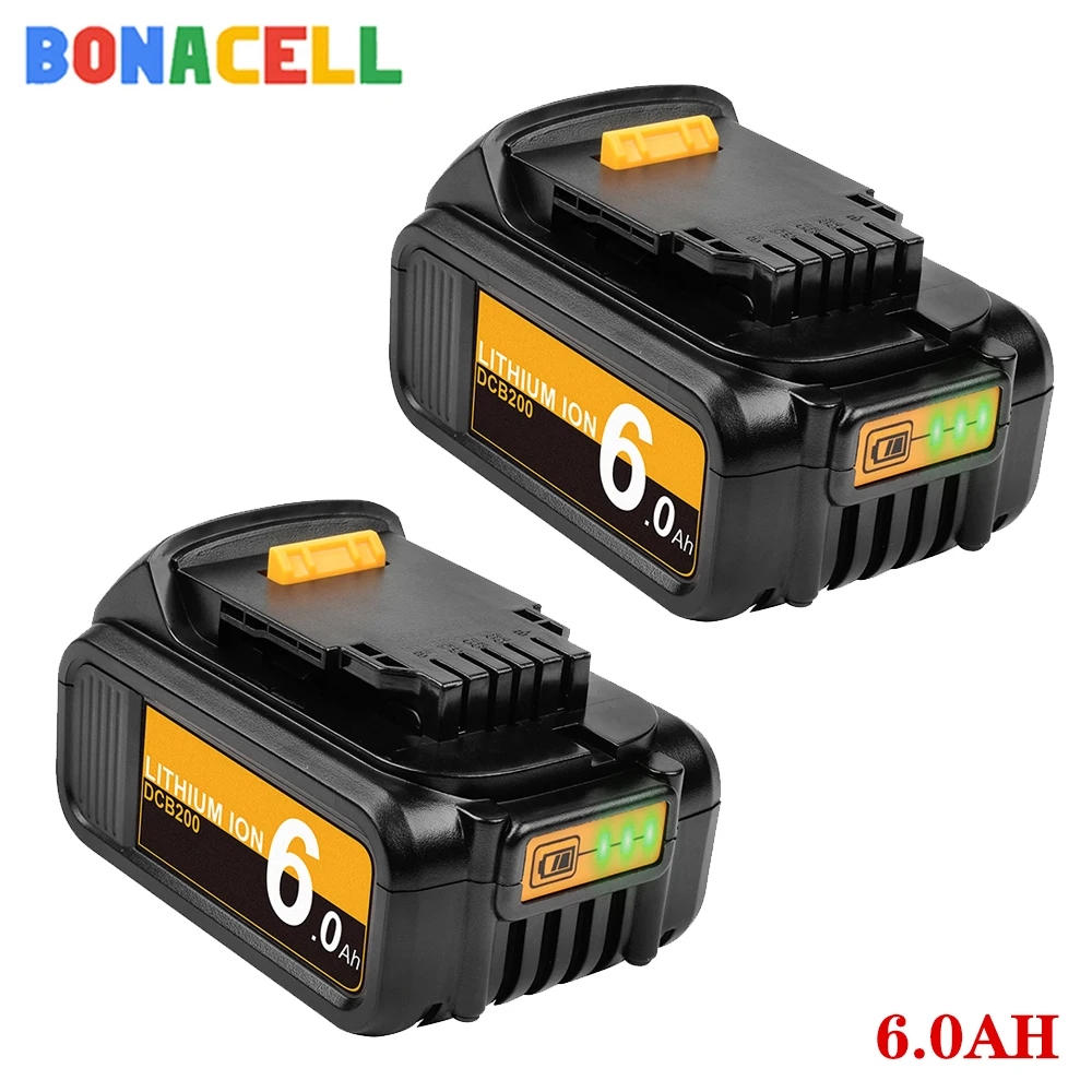 Bonacell 6000mAh 20V/18V pre Dewalt náradie Batérie pre DCB180 DCB181 DCB182 DCB201 DCB201-2 DCB200 DCB200-2 DCB204-2 Predaj