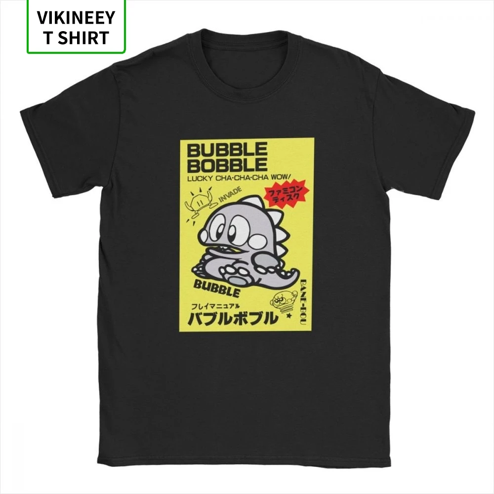 Bubble Bobble T-Shirts Mužov Japonské Video Hry Roztomilý Kawaii Hráč Ročníka Bavlnené Tričká Krátky Rukáv T Shirt Darček Oblečenie