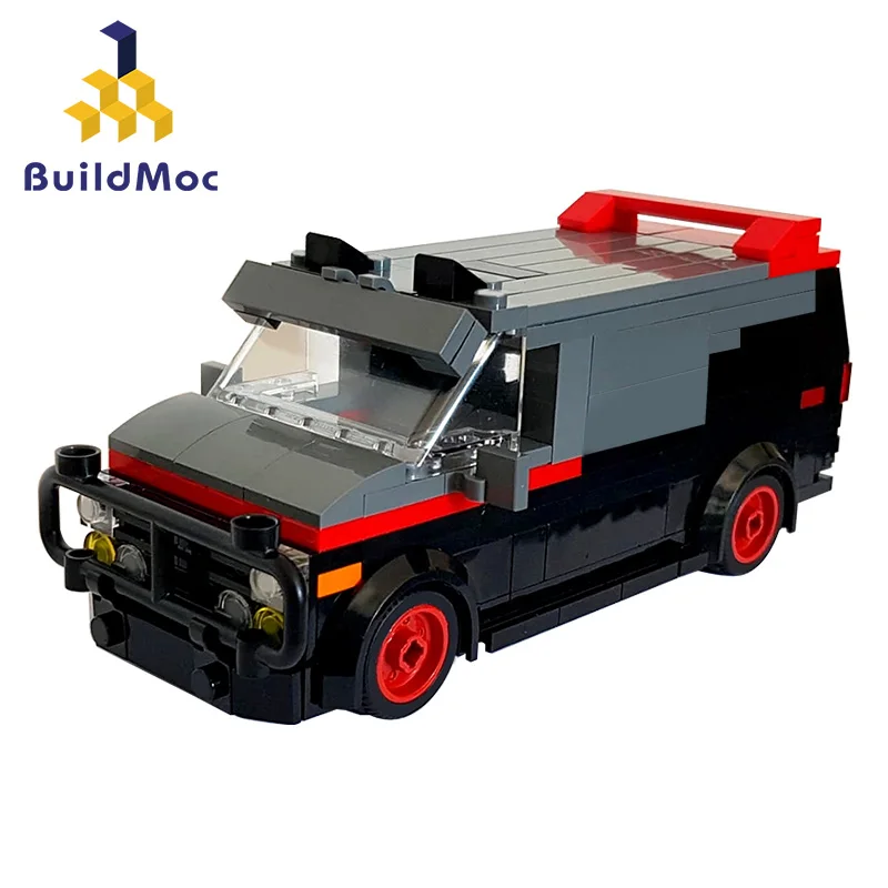 Buildmoc A-Tímu Van v minifig špeciálne hasičské auto rakiet auta rovine stavebným truck domu stavebným chlapec vyrobené hračky