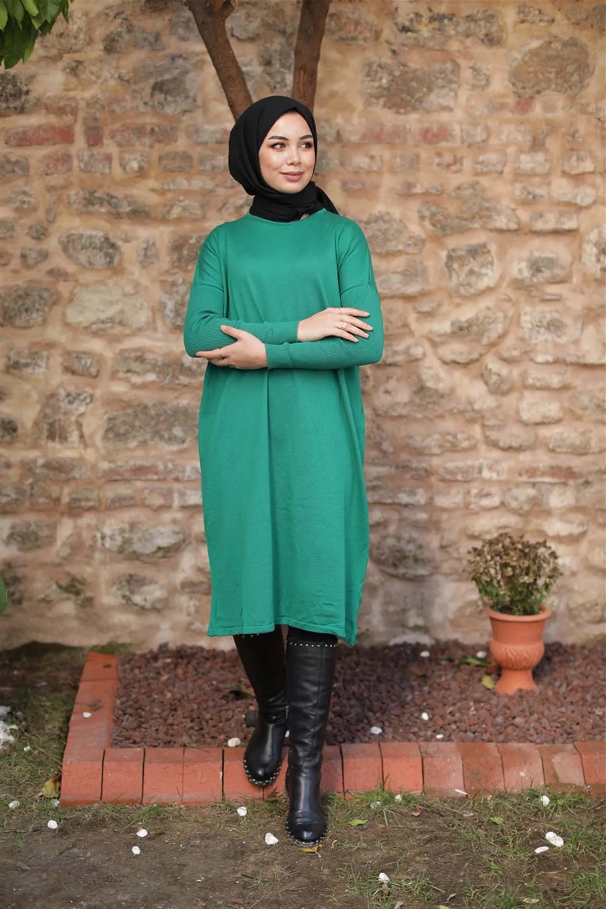 Butik Melike Knitwear Tuniku Typy 2021 Nové Arrivalsmuslim módne modlitba odev sady islamské oblečenie vyrobené v turecku tricot