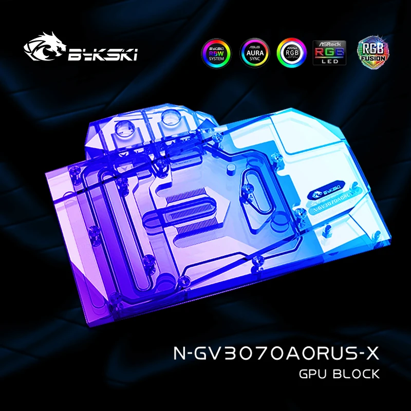 Bykski N-GV3070AORUS-X GPU Vodný Blok Pre GIGABYTE GeForce AORUS RTX3070 RTX3060Ti MASTER 8G Grafická Karta,VGA Chladič Radiátorov