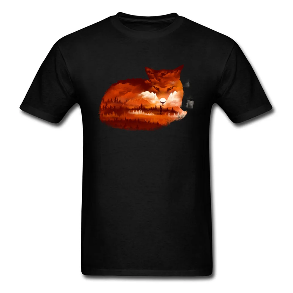 Camisa T Shirt Letné T-shirts Red Fox Úžasné Tričko Bavlnenej Tkaniny Kolo Krku Mužov Topy Tees Dizajn Prevládajúce Oblečenie
