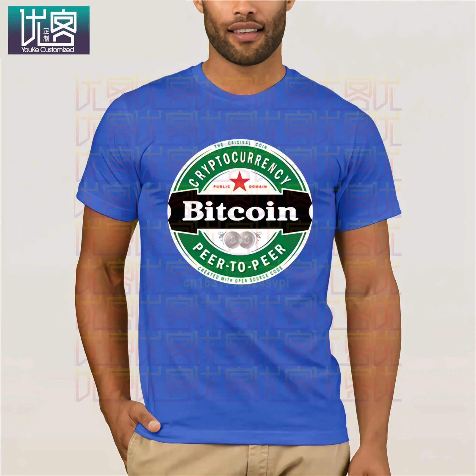 Camisetas Bitcoin Brewsky T košele mužov Bitcoin Cryptocurrency Blockchain T Shirt homme Pivo Dizajn, Módne Trendy Vlastné T-Shirt