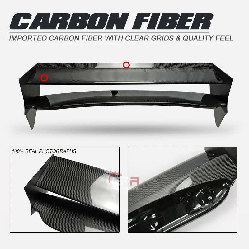 Carbon Fiber M7 Štýl Strešný Spojler Lesklý Povrch Dvojité Ostrie Zadné Krídlo Telo Kit Trim (Hliníkové Koniec Spp) Pre Mini Cooper S R56