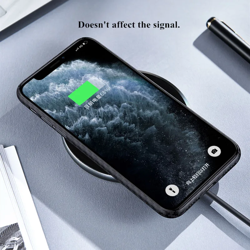 Carbon fiber telefón puzdro Pre Apple iPhone 12 Mini Ultra-tenký, ultra-svetlý ochranný plášť Aramidové vlákna materiálu