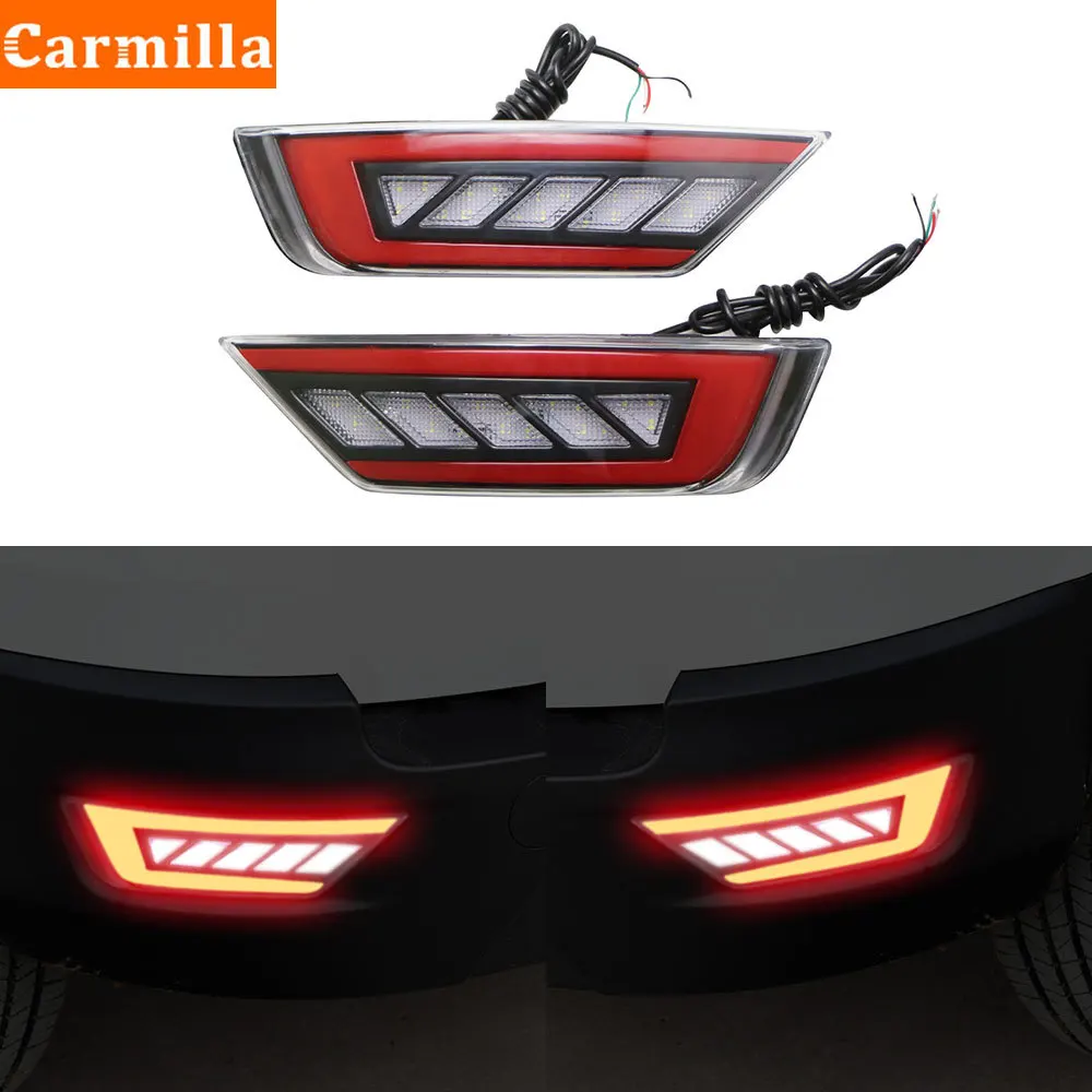 Carmilla 2ks/Set LED pre Ford Ecosport 2018 2019 2020 LED Zadný Nárazník Svetlo Hmlové Svietidlo Brzdy Výstražné Svetlo Reflektorov