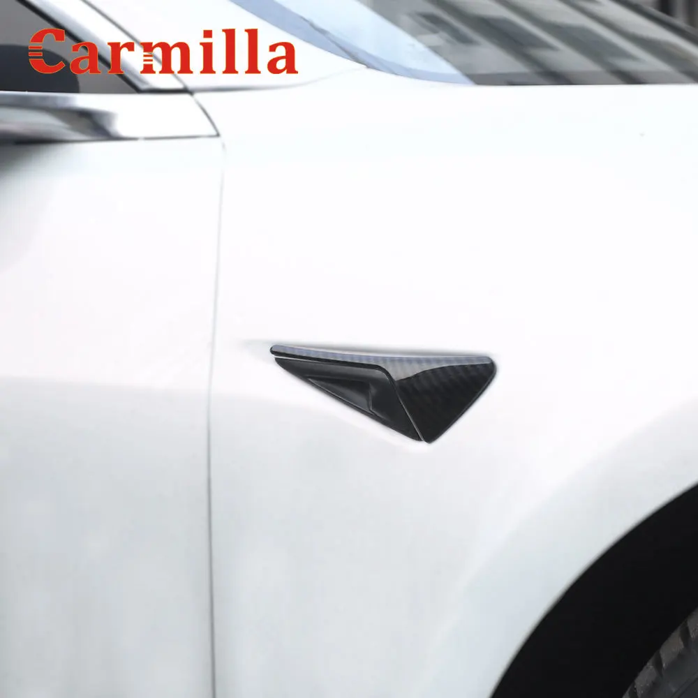 Carmilla Uhlíkových Vlákien Fotoaparátu Kryt pre Tesla Model s 3 S X 2016 - 2020 Zapnite Indikátor Signálu Kryt Autopilota 2ks/set Príslušenstvo