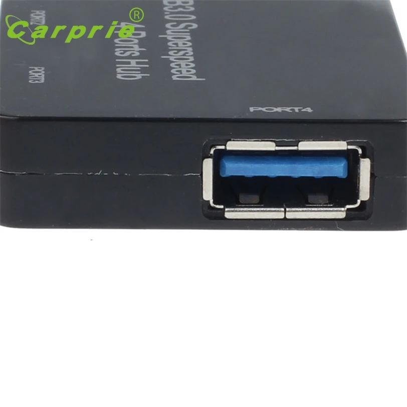 CARPRIE Kompaktný Rozbočovač Adaptér Powered USB 3.0, 4-Port SuperSpeed Pre PC, Notebook, Mac Jan16 MotherLander
