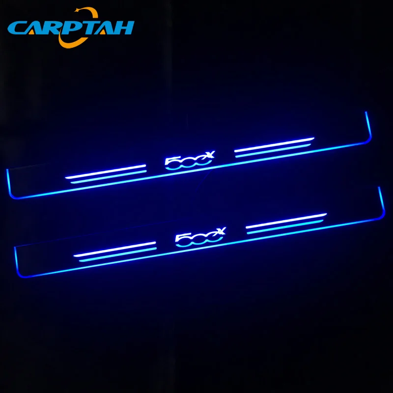 CARPTAH 4PCS Pohybujúce sa LED Auto Diely LED Dvere, Parapetné Šúchať Doska Cesta Dynamické Streamer svetlo Na Fiat 500X 500 X - 2018 2019