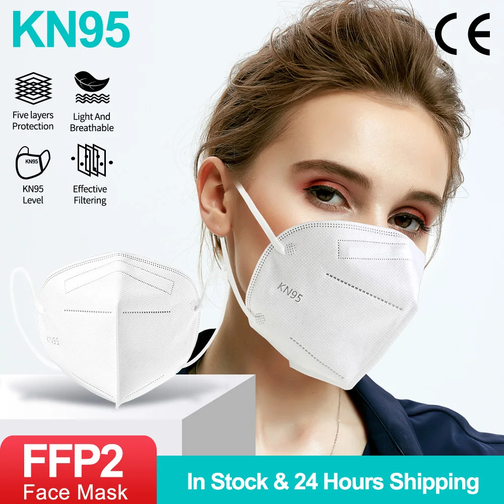 CE FFP2 KN95 Úst Maska 5-Vrstvová Anti-kvapky Ochranné KN95 pleťové Masky opakované použitie Filtra ffp2mask Mascarillas mascherine Masque
